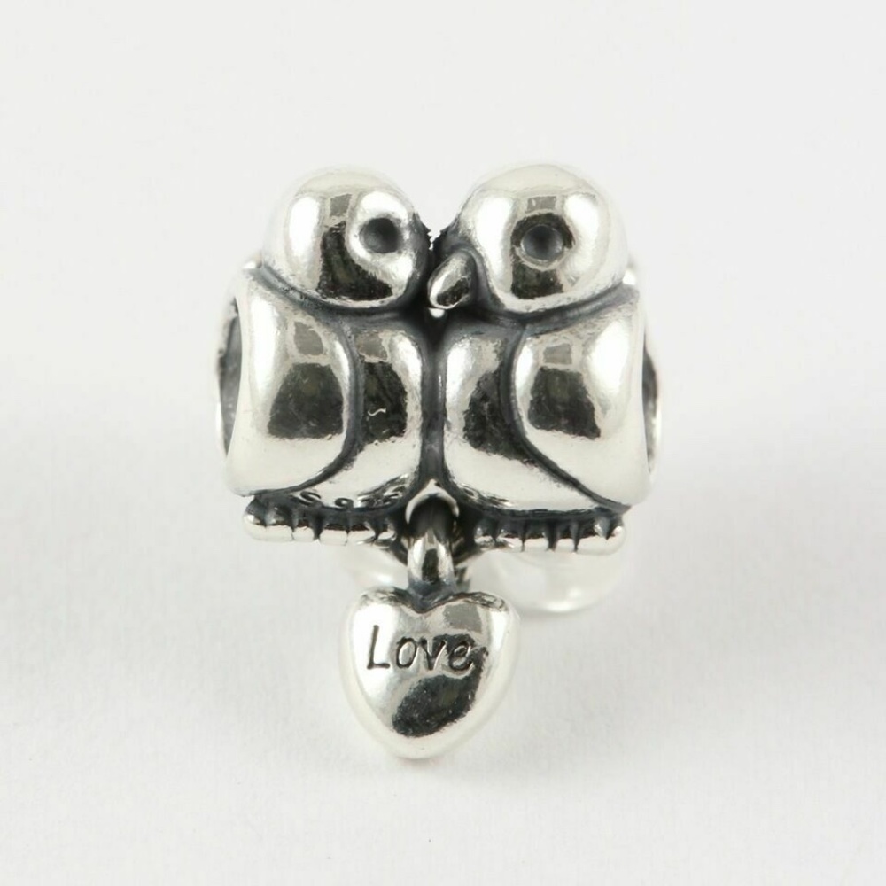 Pandora Sterling Silver Retired Love Bird Doves